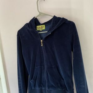 Juicy couture, navy blue velour jacket